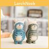 Wooden Cat Figurine Craft Gift For Home Office Decor Collectors Gift