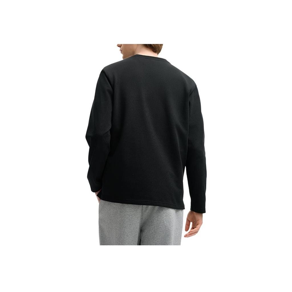 FILA Original Comfortable Loose Casual Long Sleeve T-Shirt Men Tops Black F51U539213F-BK