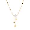 White Shell Cloud Star Moon Tassel Drop Niche Fashion Jewelry Necklace