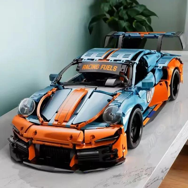 New Technical Building Blocks  Aldults Racing Car Static Model or Remote Control Electric RC Cars Version Construction Boy Toy