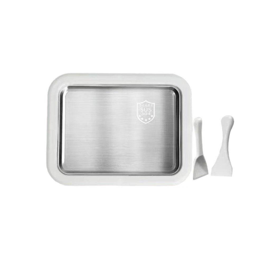 Mit Schaufel Gefrierjoghurtbereiter Rechteckige Kalte Joghurtplatte Tragbarer Eisrollenbereiter Kinder