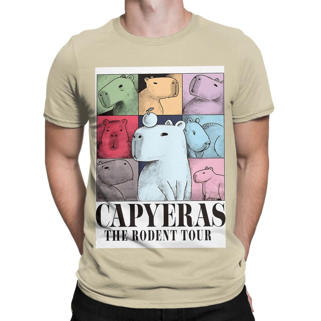 Capyeras Graphic 100 Cotton TShirt Capybara Tops Tees For Unisex