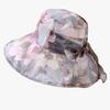 Foldable Thin Bow Sunshade Cap Portable Sunscreen Basin Hat Women Fisherman Hat  Outdoor