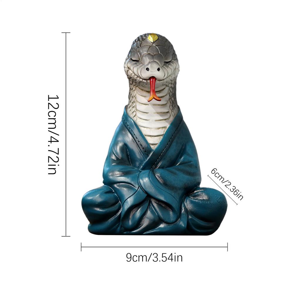 Snake Statue Snake Buddha Statue Zen Meditation Decor Chinese Snake Figurines 2025 Year Of The Snake Sculpture Chinese New Year