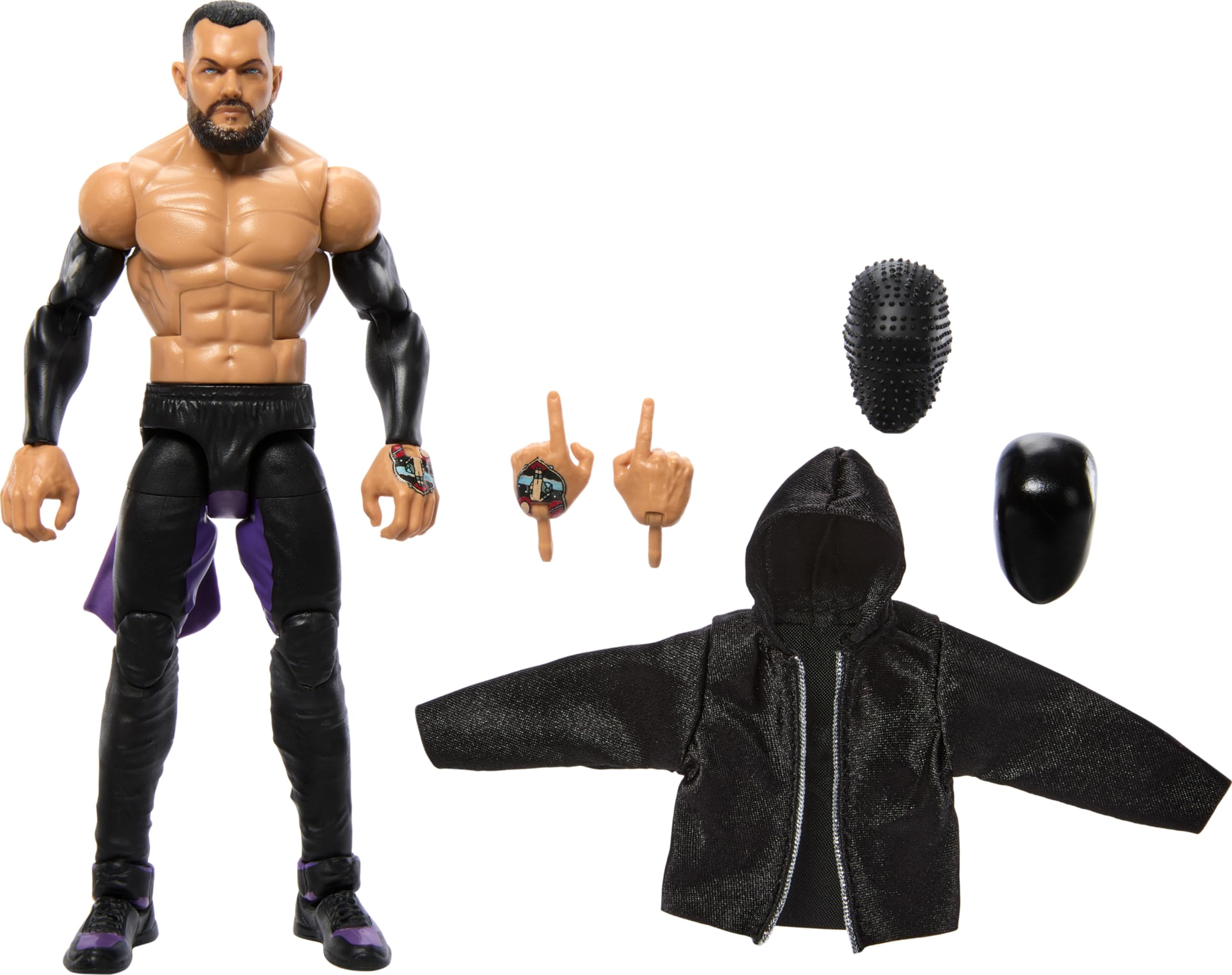 

Mattel WWE Elite Action Figure & Accessory, Series #107 Finn Balor 6-Inch Collectible with 25 Points of Articulation and Interchangeable Hands