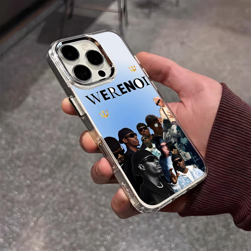 Rapper W-Werenoi Handyhülle Für IPhone 17 Air 16 E 15 14 13 12 11 Plus Pro Max Galvanisiert Transparent Weiche Hülle