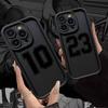 Lucky Numbers Football Electroplate Phone Case for iPhone 17 16 Pro Max 15 14 Plus 11 12 13 Soft Shockproof Cover