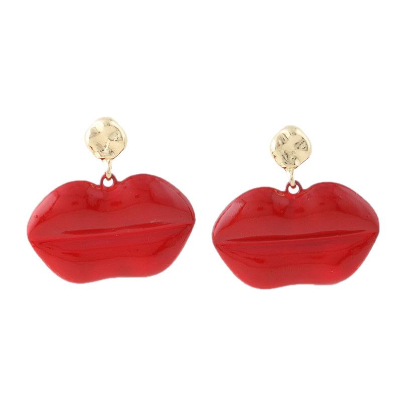 

Серьги с преувеличенными красными губами, персонализированная ниша, не сталкивающаяся с рубашкой, высококлассные серьги, женская мода