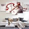 5 Pieces Canvas Wall Arts Poster Painting Animation Attack On Titan Wallpaper Picture Print Home Decor For Living Room Children