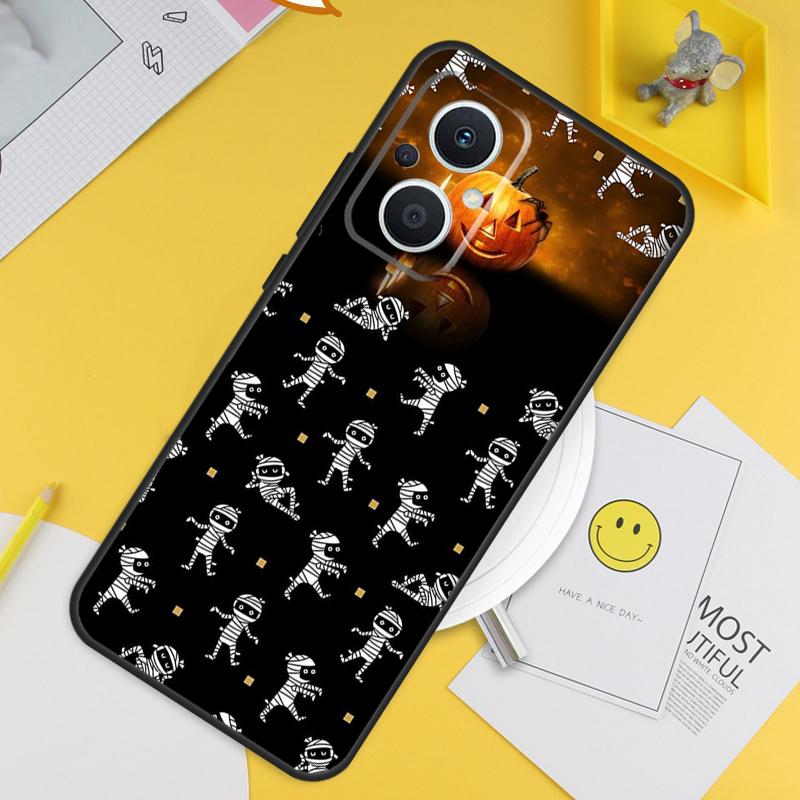 Halloween Pumpkin Ghost Mummy For OPPO Reno 14 12 11 10 13 Pro 8T 11F 12F 13F 14F 7 8 Lite OPPO Find X9 X8 X6 X5 Pro Case