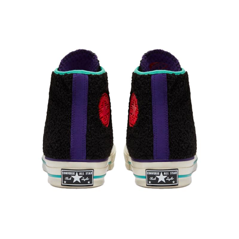 Converse 1970s Round Toe Lace-Up High Top Canvas Shoes Unisex Black Green Red Purple