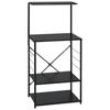 Microwave Shelf Black 60 X 39.6 X 123 Cm Particleboard