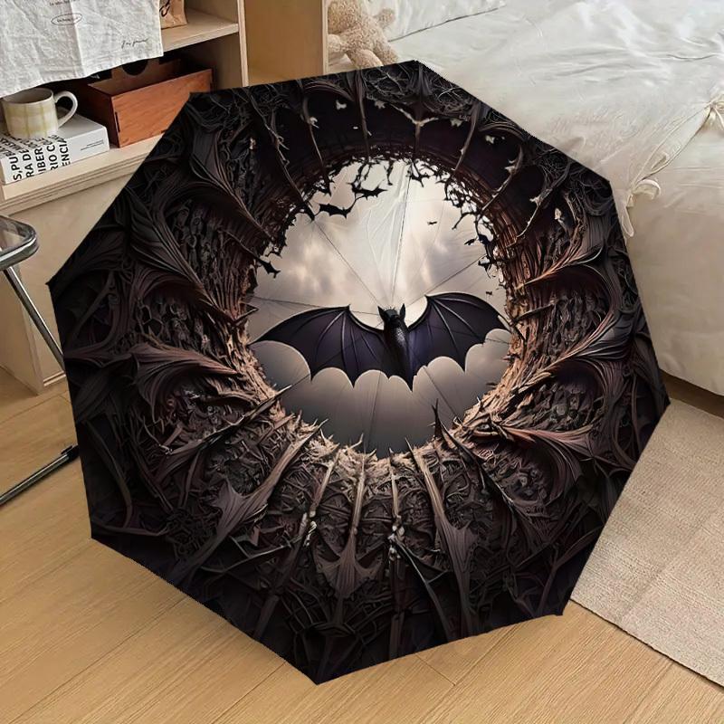 1pc Bat Cave Fantasy Artwork Umbrella with Plastic Handle,Suitable for All Seasons Home Travel Outdoor UmbrellaDD1305