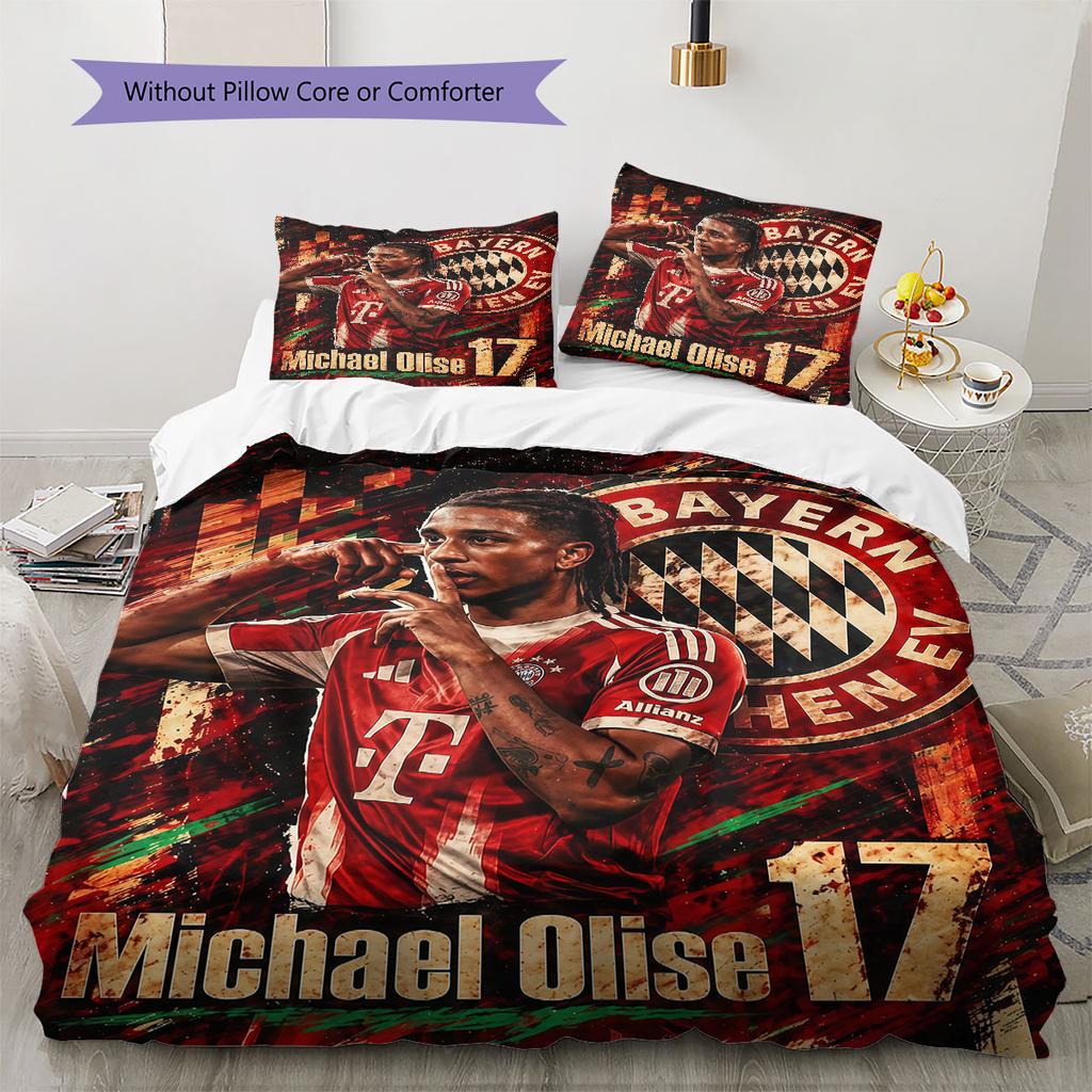 Ropa de cama con estampado de Michael Olise Decoración del hogar Regalo de cumpleaños (1 * funda nórdica + 2 * fundas de almohada, sin núcleo),artículos para fans.