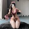 Night Crisp New Sexy Underwear Sexy Temptation Cute Soft Cute Leopard Hair Cosplay Cute Little Pink Leopard Uniform Suit