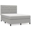 Maison Exclusive - Sommier à lattes de lit avec matelas Gris clair 140x190cm Tissu