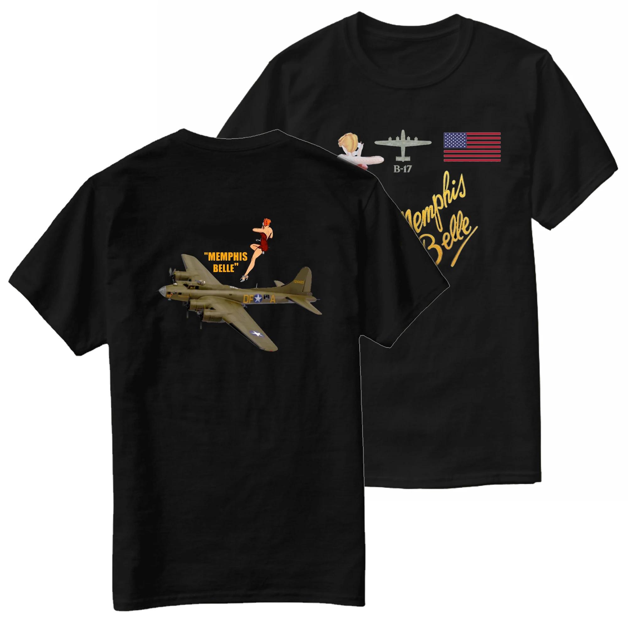 WWII Famous Memphis Belle B17 Flying Fortress Bomber TShirt 100 Cotton ONeck Short Sleeve Casual Mens Tshirt Size S3XL S