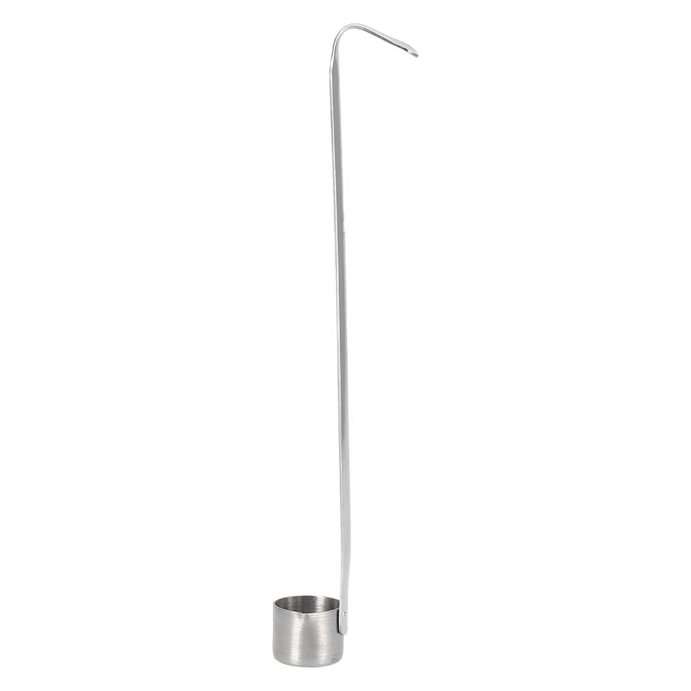 Sturdy Structure 316 Rustless Wine Ladle Thickened Solid Long Handle Spoon Silver Smooth Edge Liquid Dipper Oil Taking