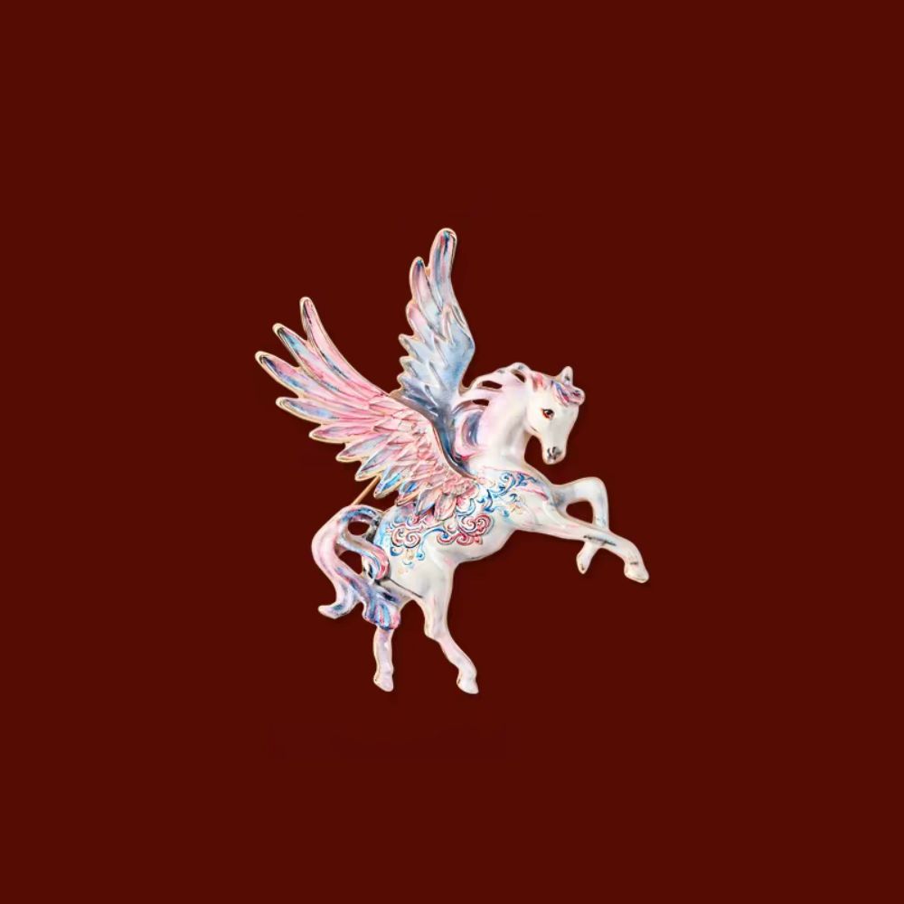 Light Luxury Zodiac Horse Badge Pin Zinc Zinc Alloy New Year Chest Flower Year of The Horse