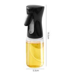 Food-grade glass oil spray pot, press-type fine mist oil control bottle, household baking and barbecue seasoning spray pot black