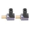 90 Degree USB C Adapter Male To Female 40Gbps 100W Aluminum Alloy USB C Right Angle Adapter for Transmission Charge