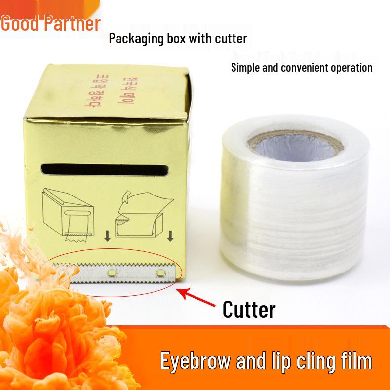 Korean Semi-Permanent Makeup Wrap with Cutter for Eyebrows & Lips