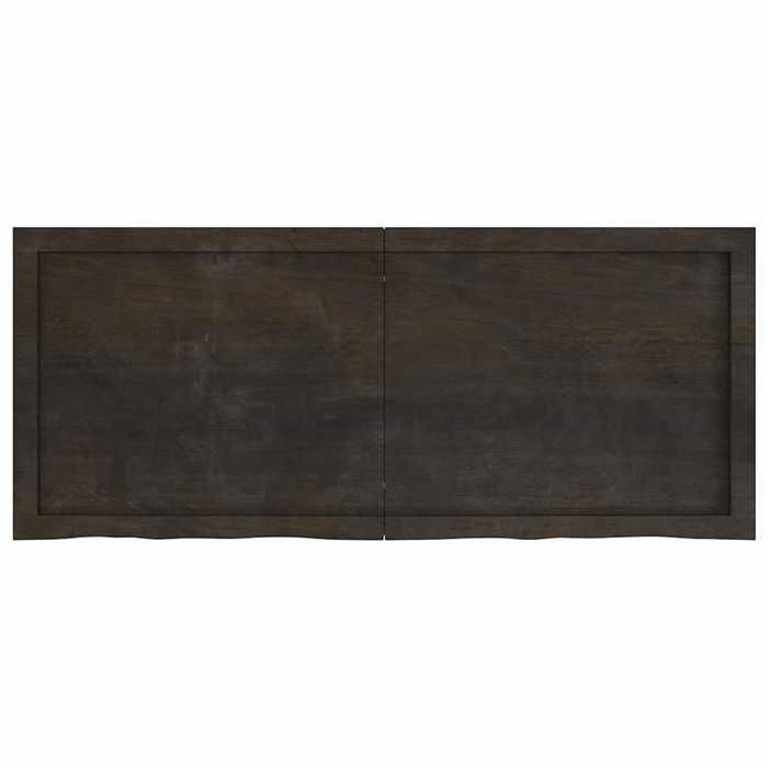VidaXL Wall Shelf Dark Grey 120x50x6 Cm Solid Treated Oak Wood 363817