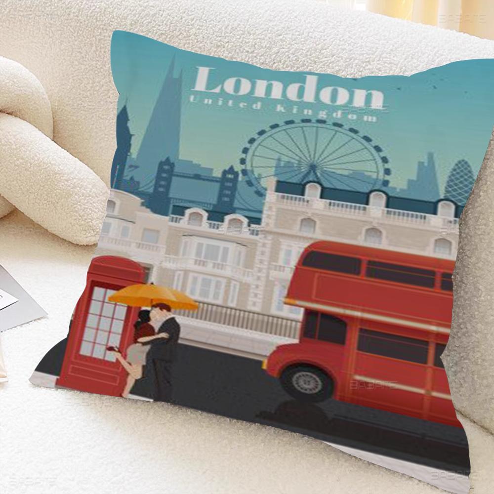 World Cities Travel Pillow Anime Pillow Sofa Bed Head Pillow Cover Cushion Cover 45x45 Cm Fashion
