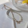 Kórejský retro perlový náhrdelník s dvojitou kľúčnou kosťou - Luxusný dizajn 2025 pre ženy