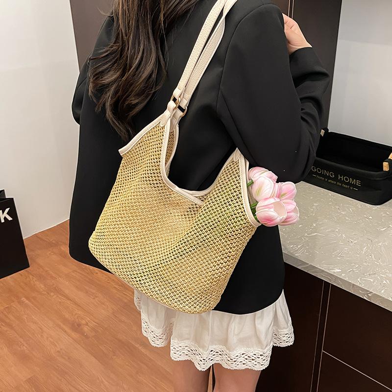 New Large-capacity Tote Bag Women's Casual Versatile Shoulder Vacation Beach Bag
