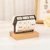 Tabletop Perpetual Calendar with Wooden Base Decorative for Office, Study