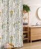 Modern Geometric Floral Waterproof Shower Curtain -Bold Abstract Shapes &Vibrant Flowers for Stylish,Contemporary Bathroom Decor