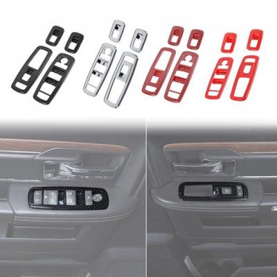 4PCS Window Lift Switch Button Cover Trim for Dodge RAM 2010-2017 Accessories