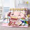 Axolotl Loves Potato Chips Personalized Text Blanket Lightweight Customizable Blanket Durable Comfort Great for Bed Home Decor Living Room Bedding