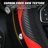 Car Steering Wheel Cover, Microfiber PU Leather Elastic Carbon Fiber Auto Steering Wheel Protector, 15 Inch Breathable Anti-Slip For Women Men, Car