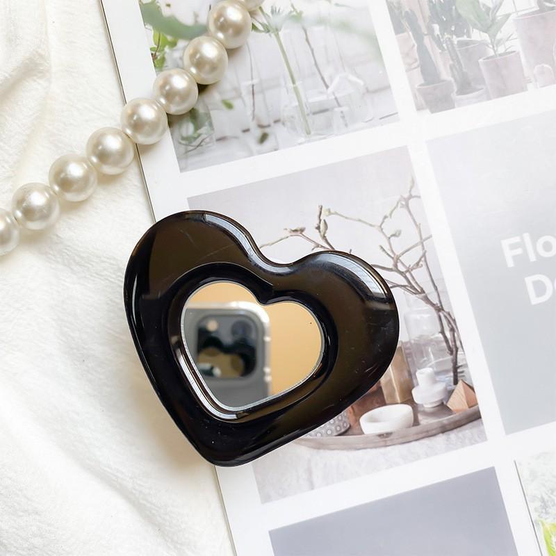 

Mobile Phone Airbag Holder Adhesive Type Expandable Desktop Simple Love Mirror Portable Makeup Korean Style