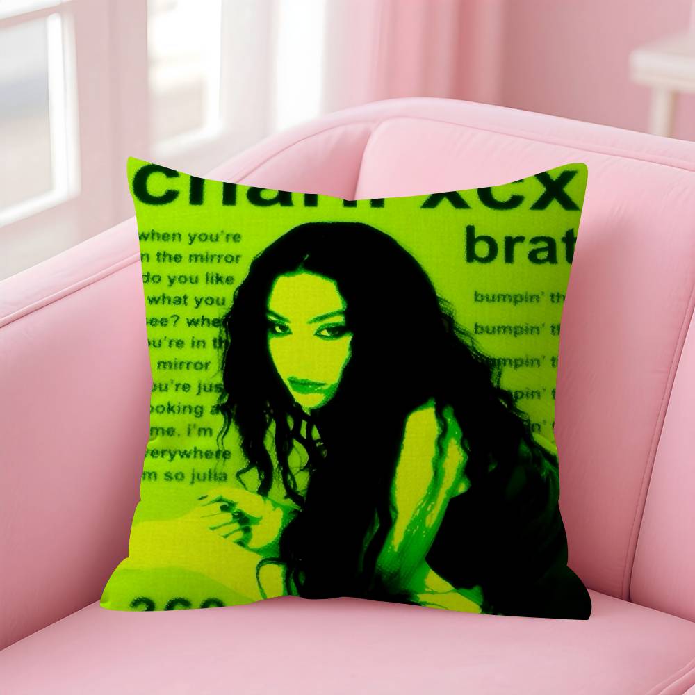 Singer CCharli XCX BRAT  Cushion Cover 30x50 Polyester Sofa Cushions Decorative Throw Pillows Home Decoration Pillowcover