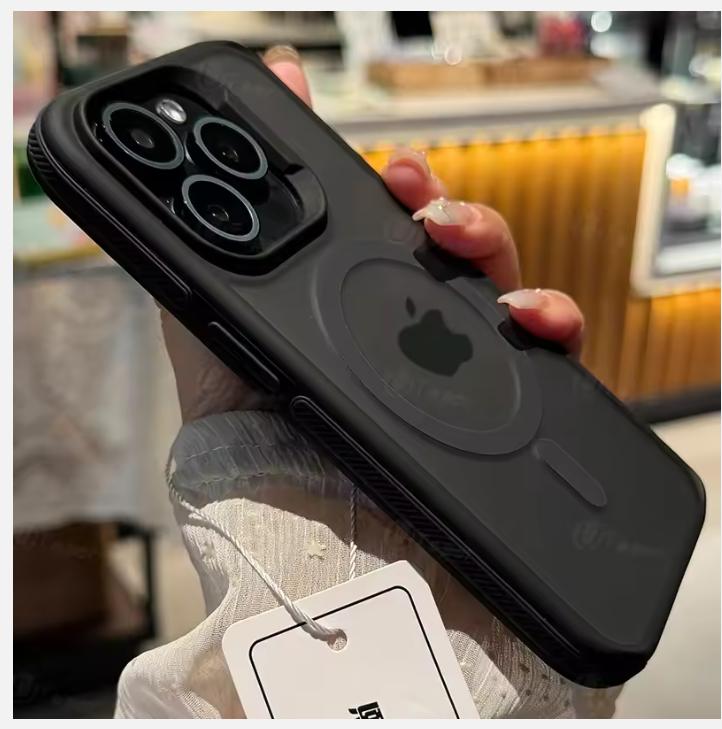 New Bicolor Matte Frosted Magnetic Phone Case For iPhone 16 15 14 Plus 13 12 11 Pro Max Translucent Shockproof Bumper Hard Cover