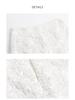 Autumn 2025 Elegant High-Waisted Porcelain White Sequin Midi Skirt for Women