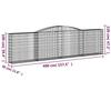 VidaXL 4x Paniers à Gabions Arqués Cages à Gabions Arquées Murs de Gabion Barrières de Jardin Terrasse Extérieur 3146868