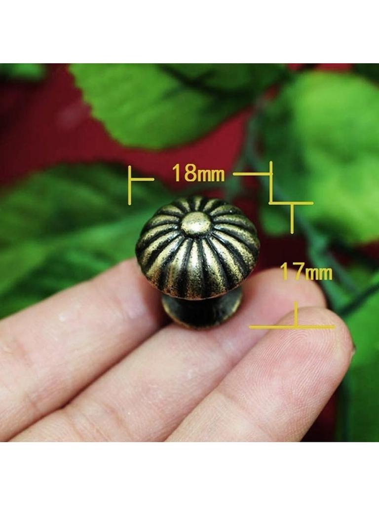 10PCs Vintage Mini Round Pull Knobs Wardrobe Drawer Bin Jewelry Box Handle