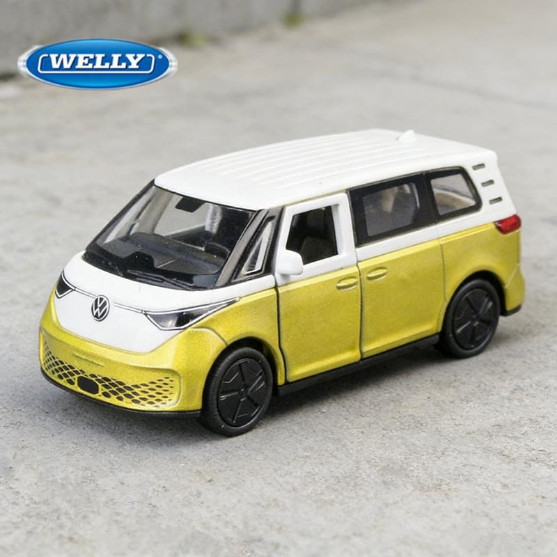 Welly 1/36 Volkswagen ID BUZZ Legierung BUS Auto Modell Diecast Metall Reisebus Auto Fahrzeugmodell Simulation Sammlung Kinderspielzeug Geschenk