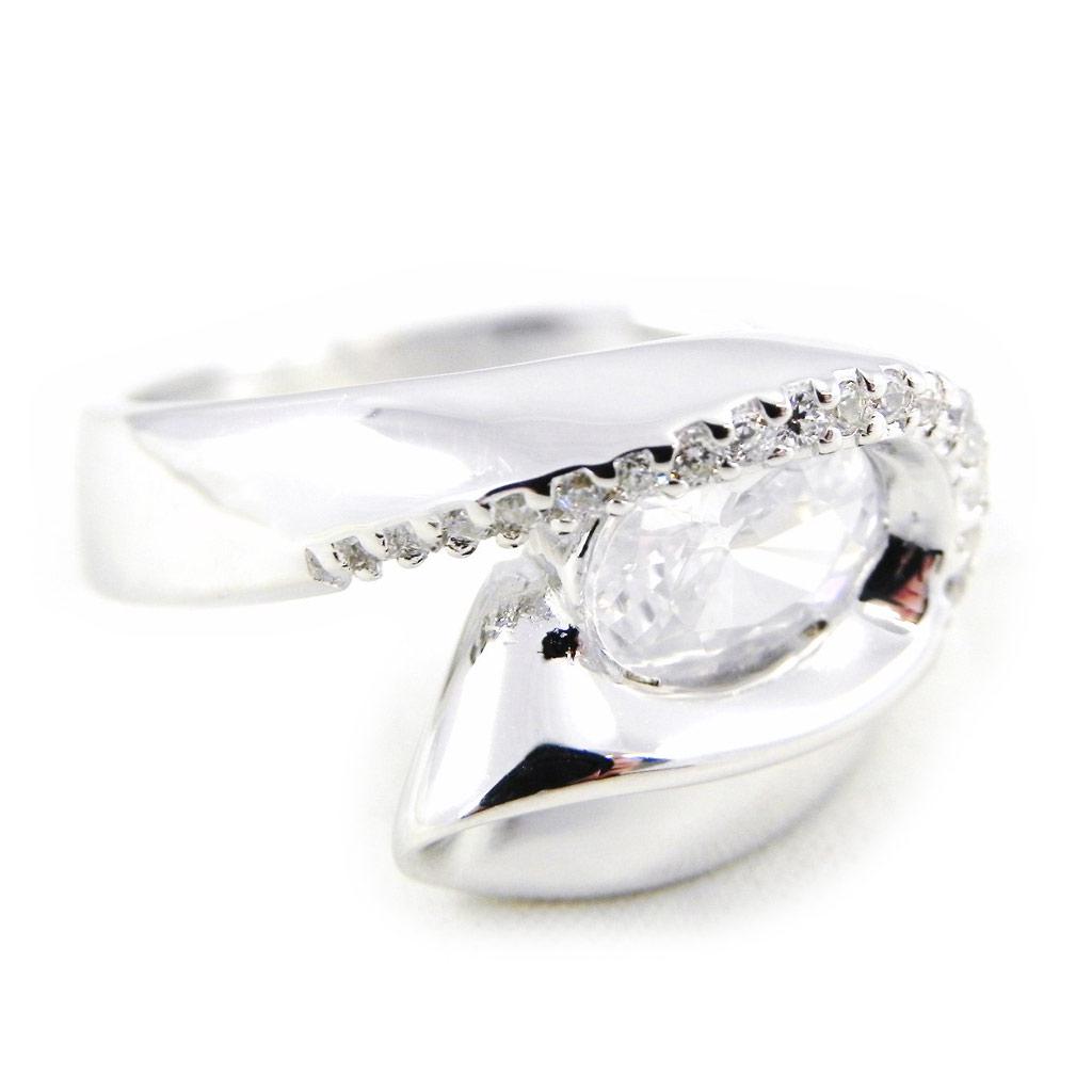 Silver Ring 'Scarlett' White