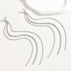 ins geometric fashion OL inlaid diamond long women's earrings personalized versatile fringed niche design stud earrings