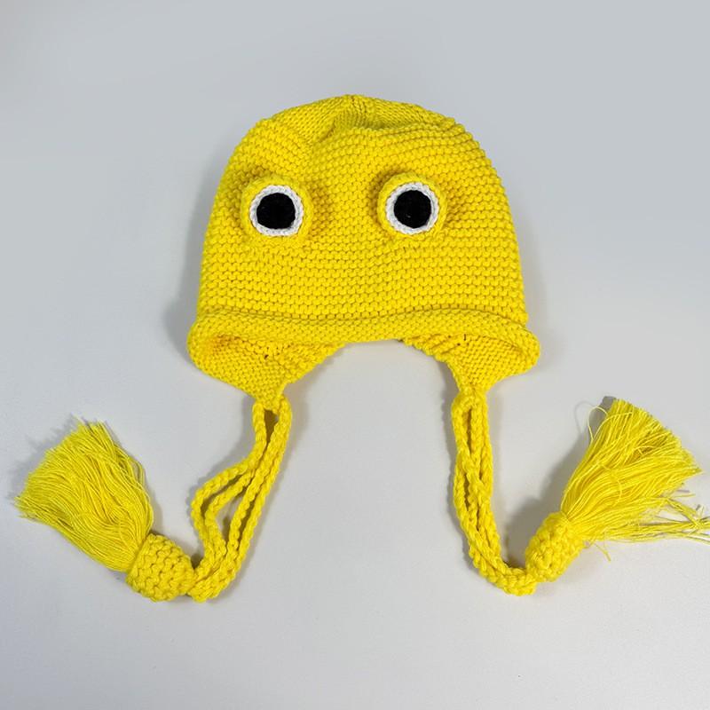 Acrylic Knit Beanie Hat Women Winter Warm Ear Protection Cute Green Cropped Cap Stylish Accessory
