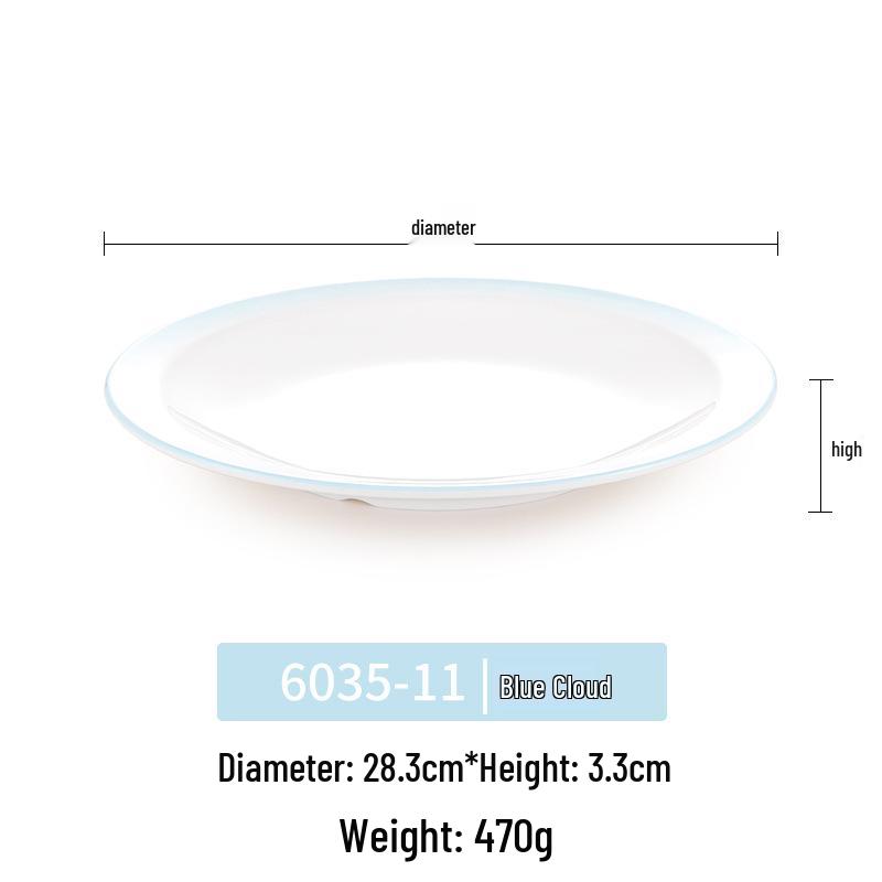 Okrągły talerz melaminowy - Naczynia stołowe inspirowane porcelaną dla restauracji i hoteli, Idealny do kuchni zachodniej