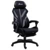 Gaming Chair with Retractable Footrest Swivel Office Chair Reclining with Headrest and Adjustable Height 65x65x119-129 Cm Black