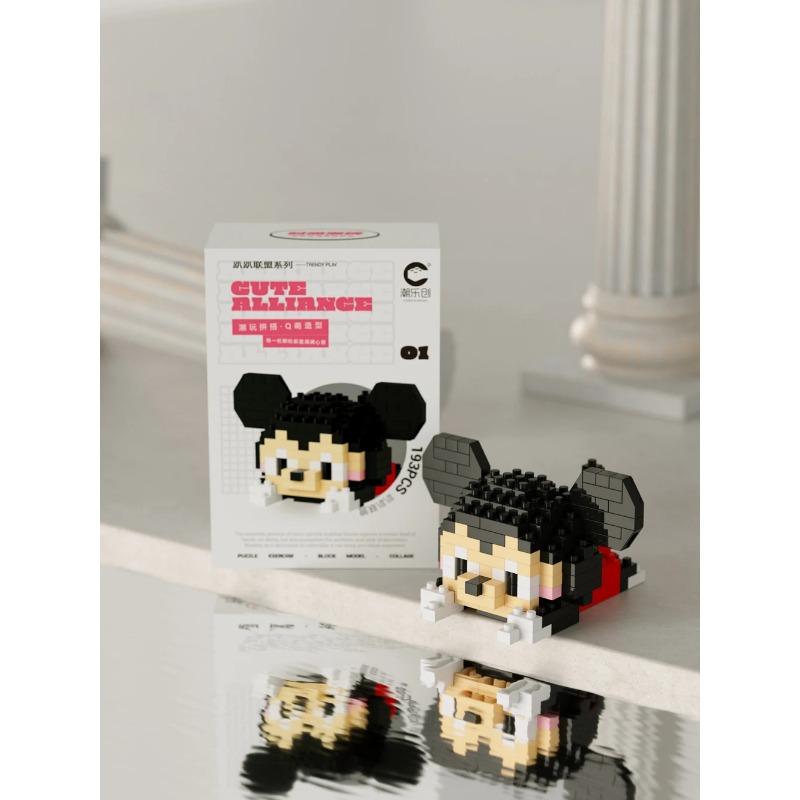 MINISO Cartoon Ornaments Micro Building Blocks Action Figures Nano Blocks Disney Sanrio Kids Toys Christmas Birthdays Gifs