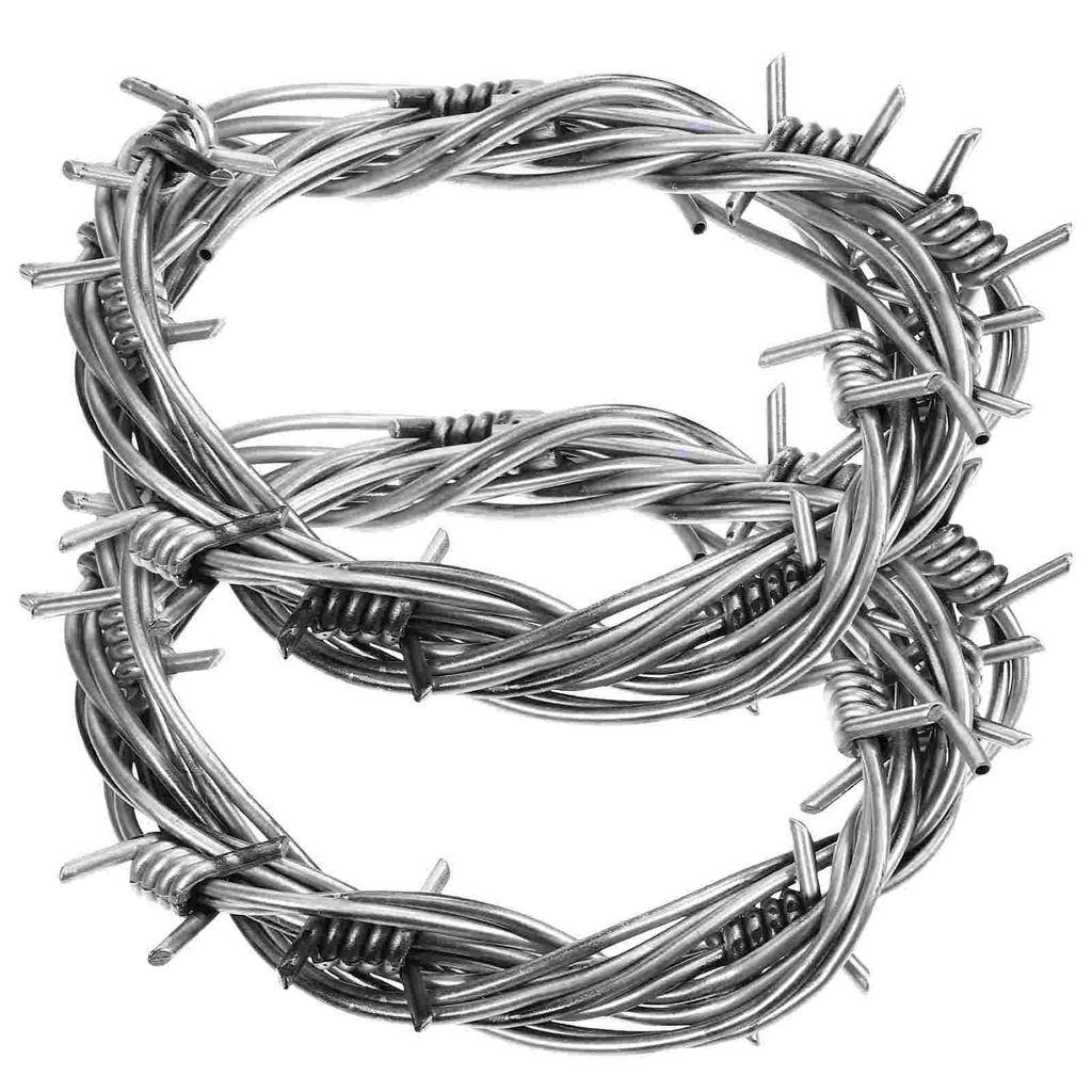 2 Pcs Simulation Wire Chain Decors Prank Ribbon Murdle Plastic Barbed Wires Halloween Ornament Garland Making Toy