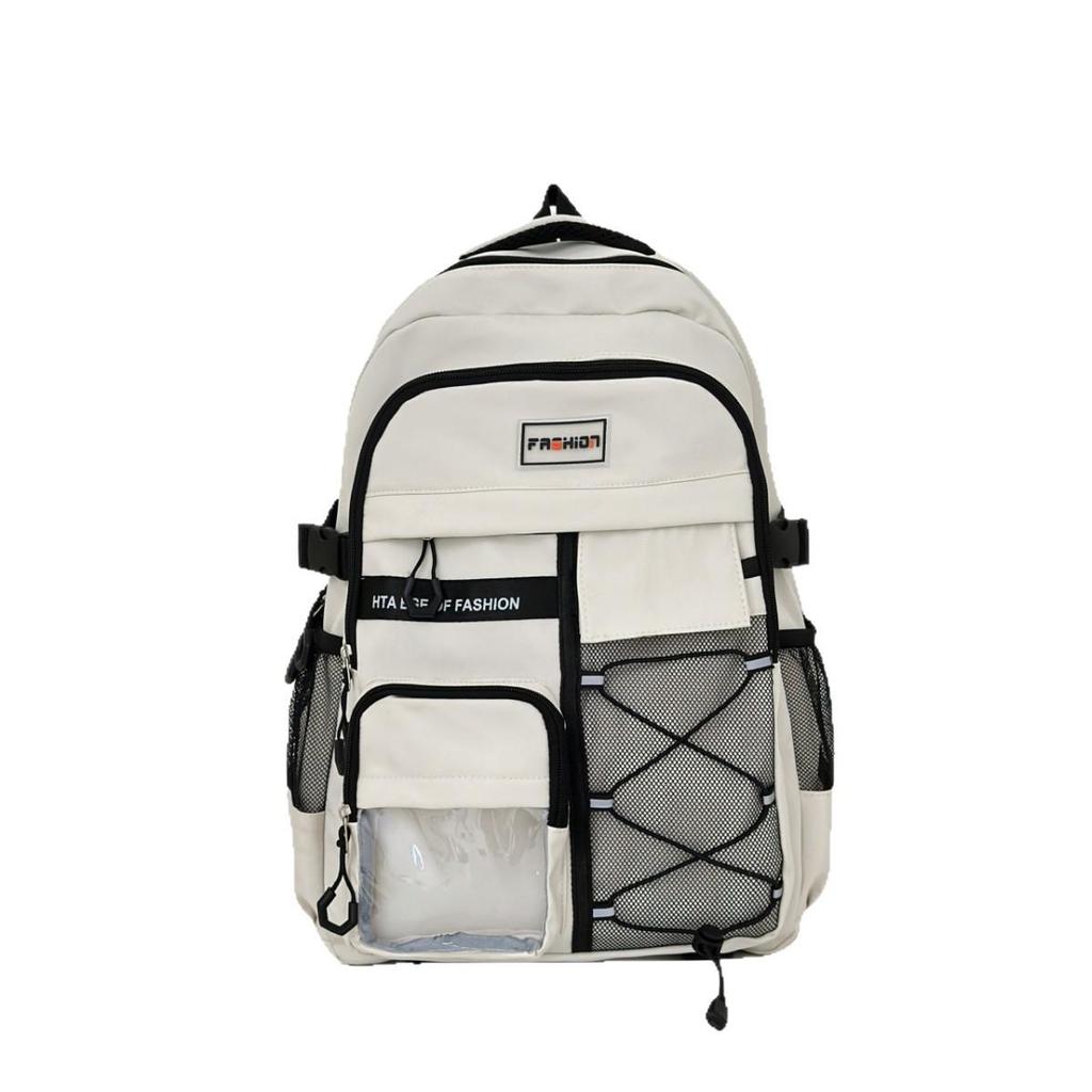 2025 Rucksack für Schüler im koreanischen und japanischen Stil - Rückenstütze, vielseitig, großes Fassungsvermögen, trendiges und schlichtes Design für die Mittelschule